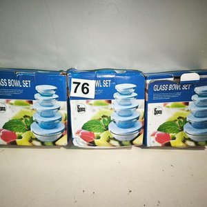 Set de 3 Recipientes de Vidrio para Almacenamiento de Alimentos - imagen 1