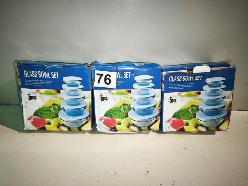 Set de 3 Recipientes de Vidrio para Almacenamiento de Alimentos
