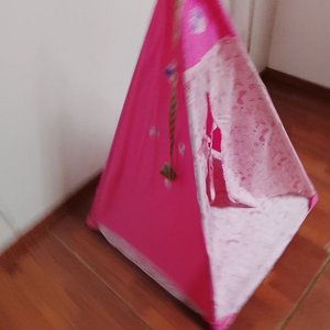 Carpita Infantil Estilo Tipi Rosa y Fucsia Estampada con Mariposas - imagen 3