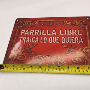 Chapa Decorativa Vintage "Parrilla Libre" - 28x19 cm - imagen 5