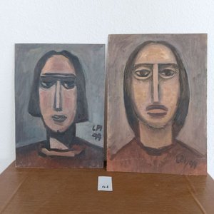 Lote anterior: Dos Retratos al Óleo sobre Cartón Firmados LPI '99