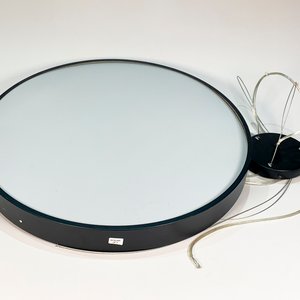 Colgante Circular Negro con Pantalla Blanca de Plástico - imagen 2