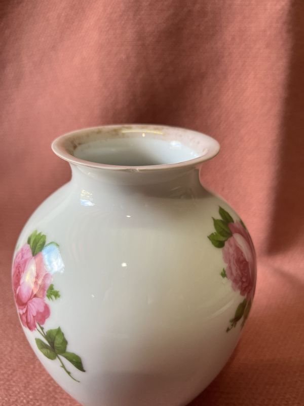 Jarrón de porcelana Bavaria con diseño floral - imagen 6