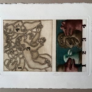 Grabado "Sin Título" de Luis Alberto Solari, Edición 118/200 - imagen 2