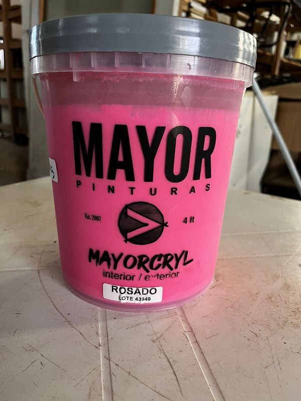 Pintura Mayorcryl Interior/Exterior Rosada 4 Litros