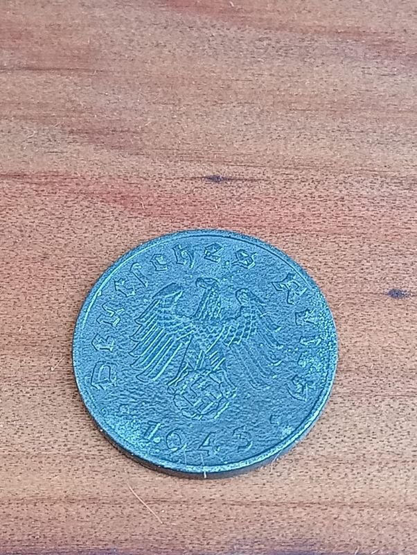 Moneda Alemana 1 Pfennig Tercer Reich 1943