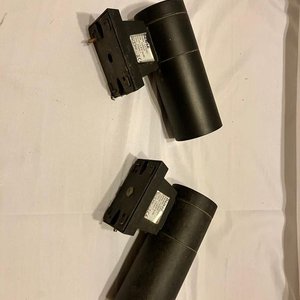 Par de Apliques Cilíndricos de Exterior Negros - imagen 3