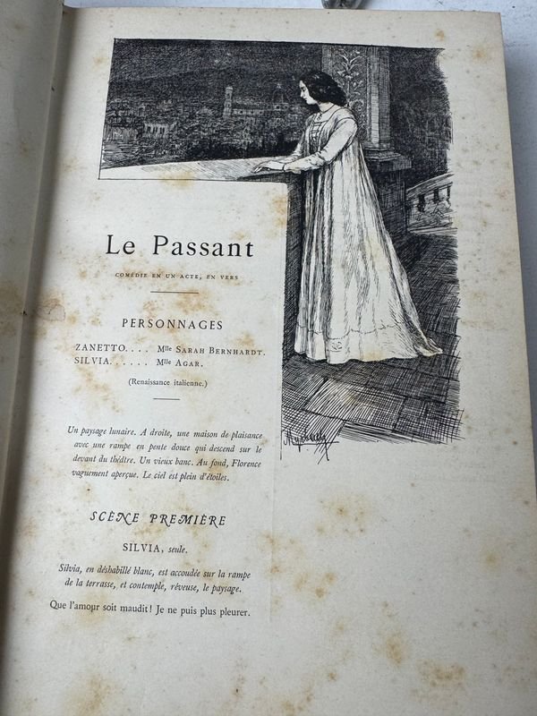 Libros completos de teatro por Francois Coppee, editorial Alphonse Lemerre, Paris 1889 - imagen 4