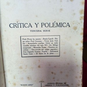 Libro Crítica y Polémica de Roberto F. Giusti (1927) - imagen 3