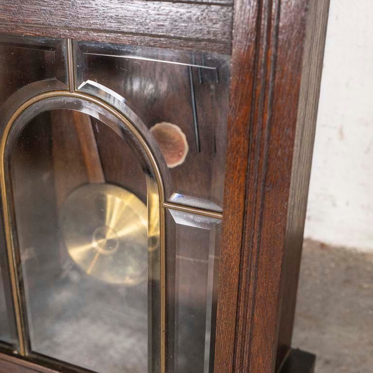 Reloj de pared de medio carrillón con caja de roble y detalles de bronce - imagen 3