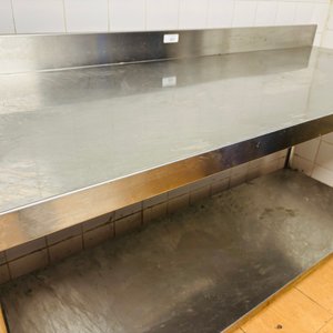 Mesada de Acero Inoxidable con Estante Inferior - 180x70x85cm - imagen 2