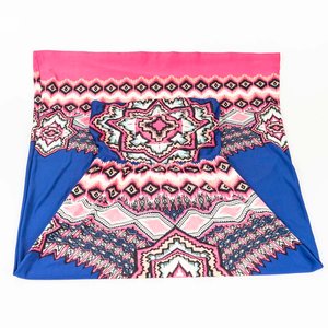 Solera Estampada Strapless Azul y Rosa - imagen 1