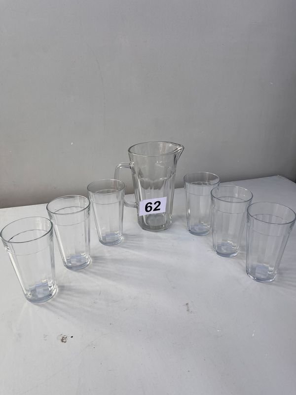 Lote siguiente: JARRA C/ 6 VASOS VIDRIO - Venta de vidrio de calidad