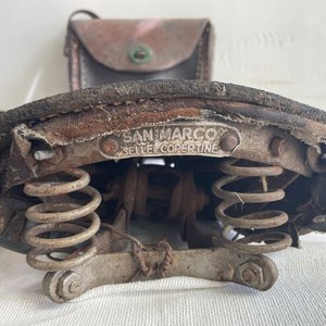 Asiento de Bicicleta San Marco y Bolsos de Cuero Vintage - imagen 4