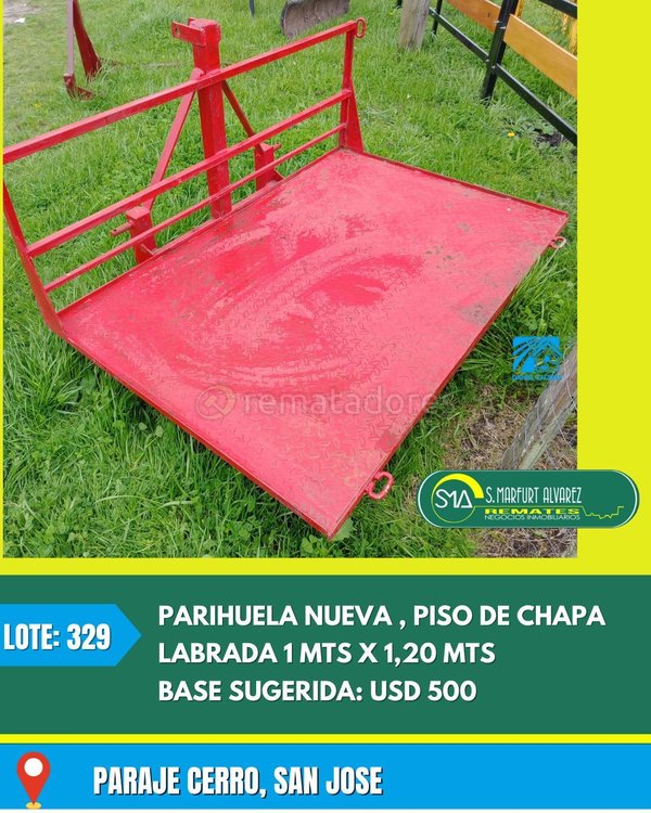 Parihuela Nueva con Ruedas y Freno, 1.20 Mts