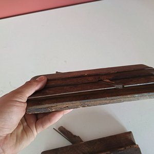 Par de Cepillos de Carpintero Antiguos para Molduras - imagen 7