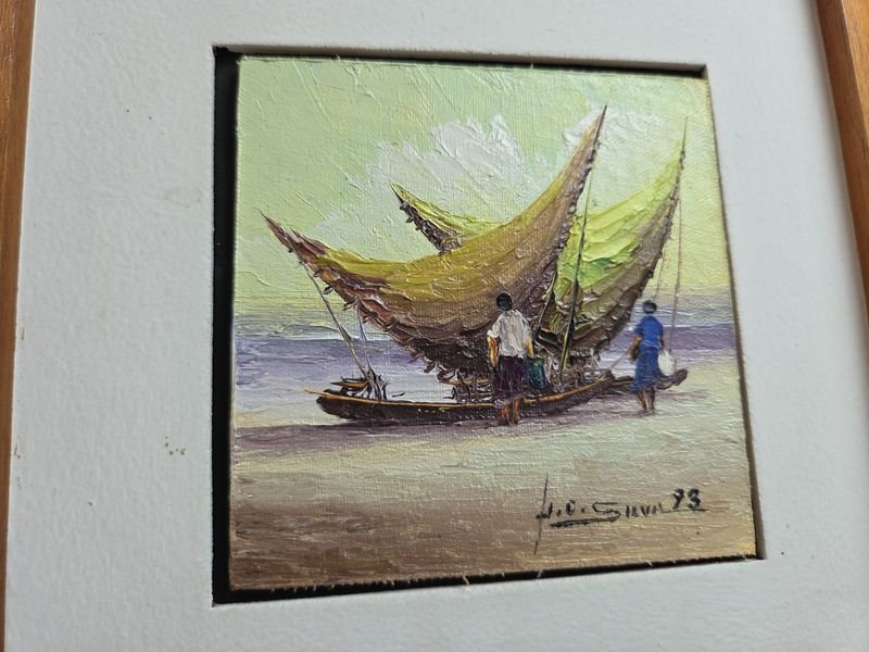 Lote siguiente: Pintura de paisaje de Río de Janeiro por Luiz Carlos Da Silva
