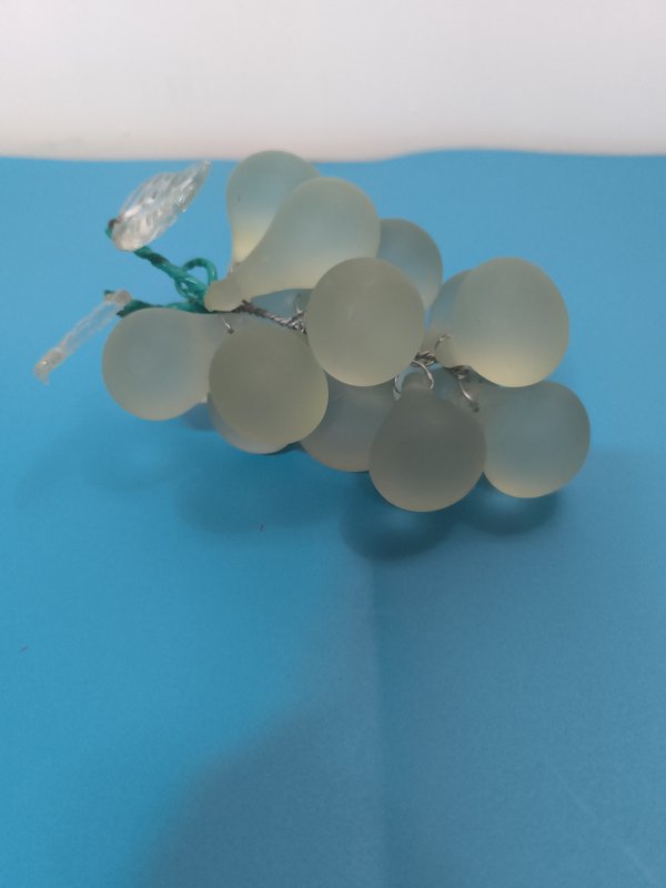 Racimo de uvas decorativo en vidrio satinado vintage - imagen 2