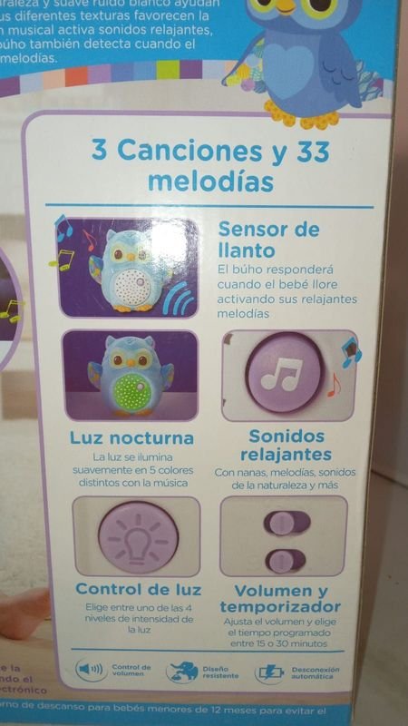 Proyector de peluche Vtech Buho-Estrellitas Nuevo - imagen 2