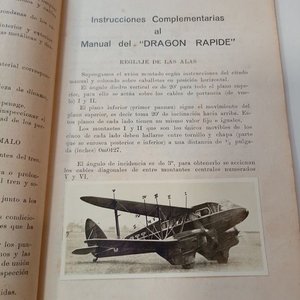 Manual de Mantenimiento y Accesorios Avión Havilland Dragon Rapid - Aeronáutica Militar Uruguay 1936 - imagen 4