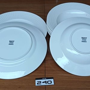Juego Vajilla Porcelana Blanca Bugatti 13 Piezas - imagen 4