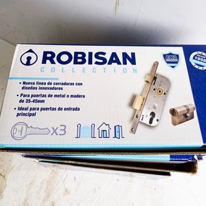 3 Cerraduras de Zaguán Robinson con Pestillo para Puertas de Madera - imagen 2