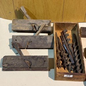 Lote de Mechas Antiguas y Cepillos para Cantos de Madera - imagen 2