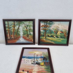 Lote anterior: Lote de 3 Cuadros Decorativos con Paisajes Rurales y Marítimos
