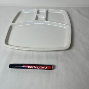 Copetinero de Loza Blanca con 4 Compartimentos - imagen 3