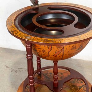 Mueble Bar Globo Terraqueo Rodante con Detalles - imagen 3