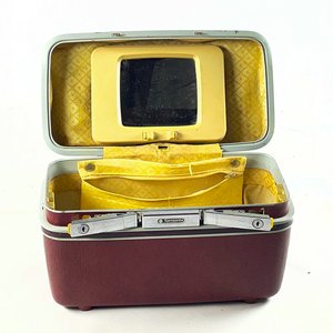 Neceser Samsonite Rojo Vintage con Espejo - imagen 3