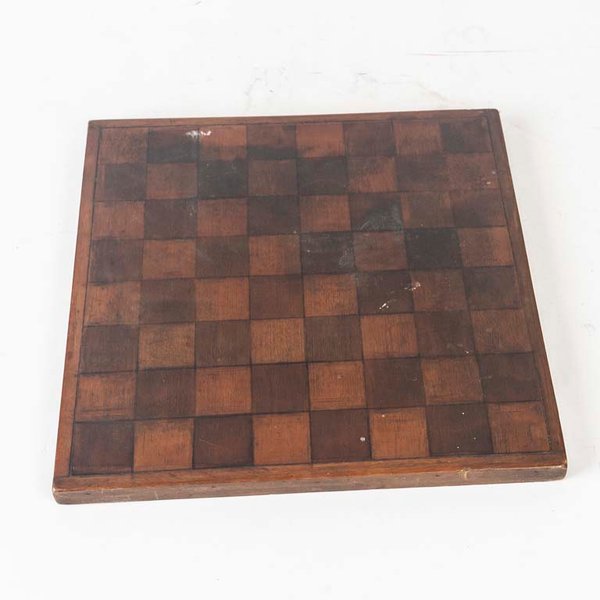 Tablero de Ajedrez Rústico de Madera - 38 x 38 cm