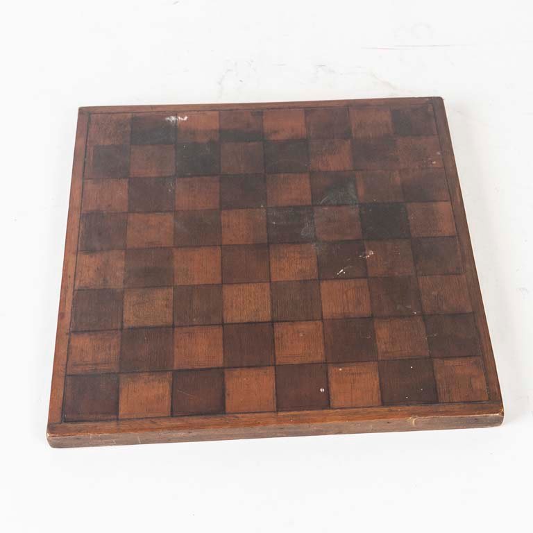 Tablero de Ajedrez Rústico de Madera - 38 x 38 cm