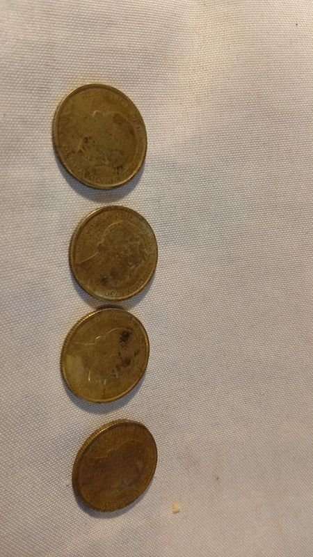 4 Monedas "Puma" Bronce Año 1930