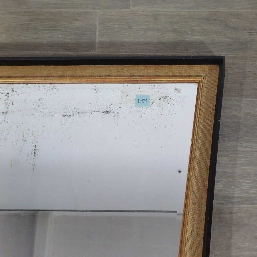 Espejo con marco de madera y arpillera para decoración - imagen 5