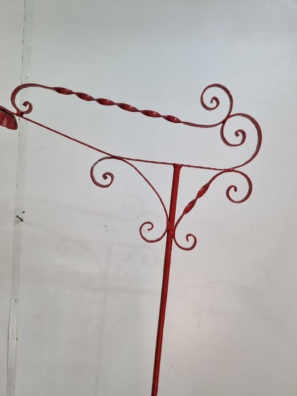 Antiguo soporte para jaula, farol y otros objetos - imagen 3