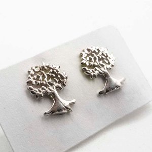 Par de Pendientes Árbol de la Vida en Plata - imagen 2