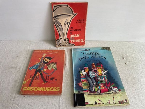 Lote de 3 Cuentos Infantiles Ilustrados: Juan el Zorro, Cascanueces, Trampa de Zorros