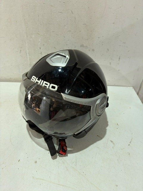 Casco de Moto SHIRO Talle M Negro con Visor