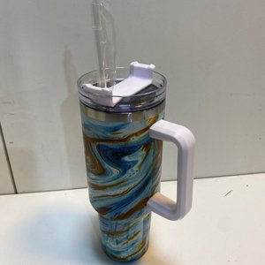 Vaso Térmico Marmolado 1.2L con Manija y Sorbete - imagen 2