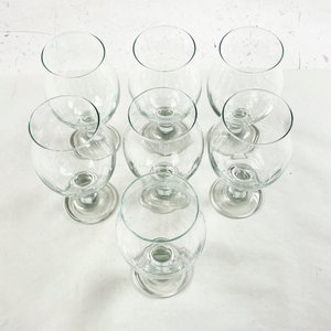 Lote siguiente: Siete copas hialinas 19 cm