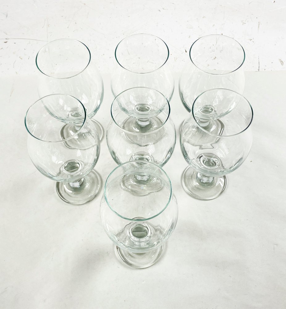 Set de 7 Copas Hialinas de Vidrio Transparente