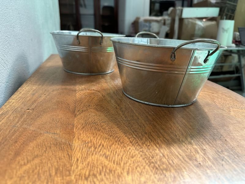 Cubos de Metal Galvanizados en Excelente Estado - imagen 5