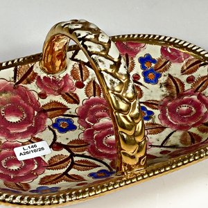 Centro de Loza Bosch con Asa y Flores - Made in Belgium - imagen 2