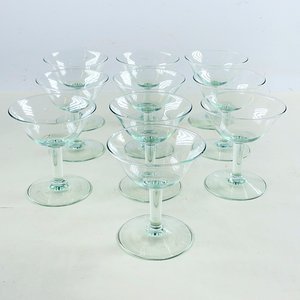 Lote anterior: Diez Copas de Champagne Hialinas Estilo Coupe