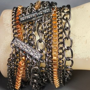 Reloj de Dama con Pulsera Doble Vuelta de Cadenas - imagen 4