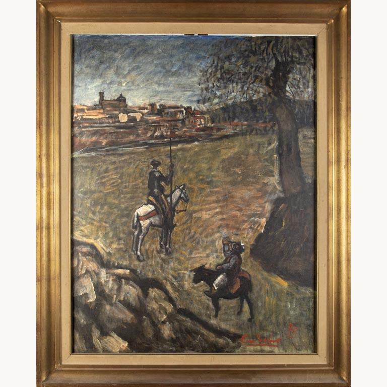Lote siguiente: Edgardo Ribeiro. Don Quijote. Óleo sobre tela, 94 x 74 cm. Firmado abajo derecha - Una obra maestra de arte