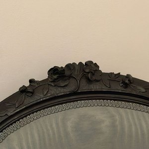 Par de Sillas Victorianas Estilo Luis XV con Tapizado Jacquard - imagen 8