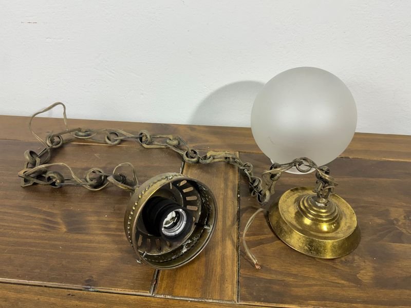 Colgante circular en bronce con cadena larga - imagen 2