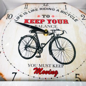 Reloj de Pared Circular con Diseño de Bicicleta "Keep Your Balance" - imagen 3